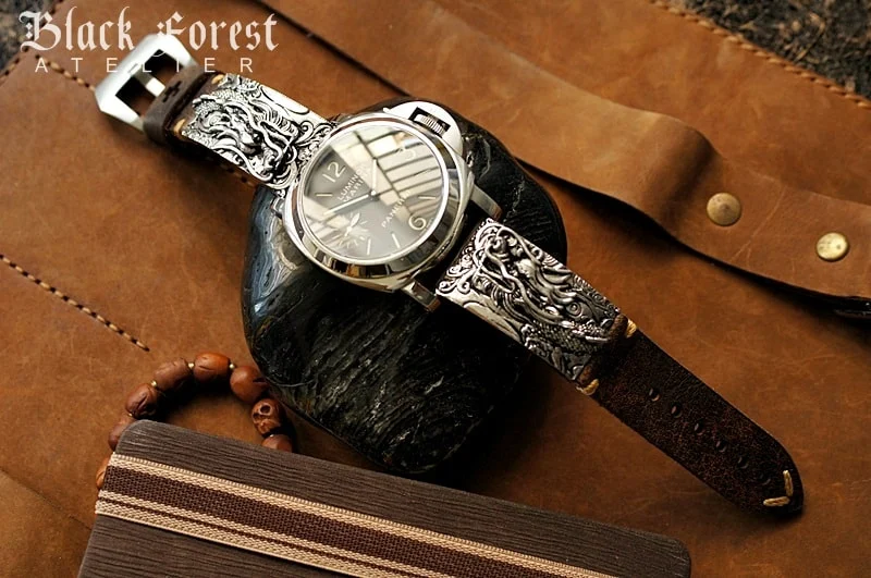 Dragon Silver Plated Pendants Strap ( 2pieces) for Panerai or Apple Watch . – image 4